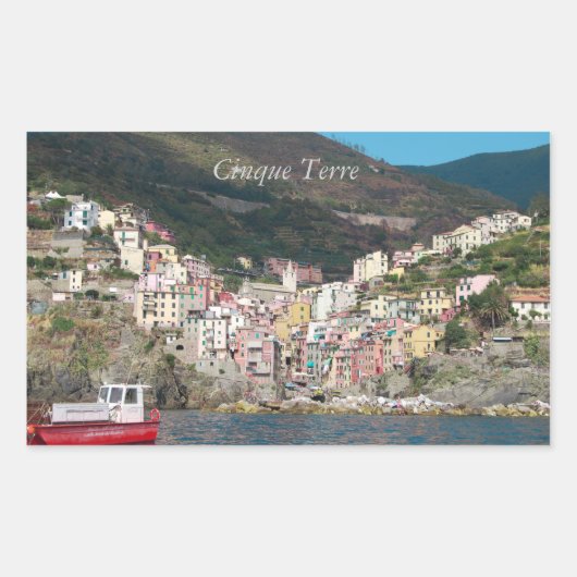 Cinque Terre Italy Rechthoekige Sticker (Voorkant)