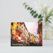 Cinque Terre Italy Riomaggiore Travel Photo Briefkaart (Staand voorkant)
