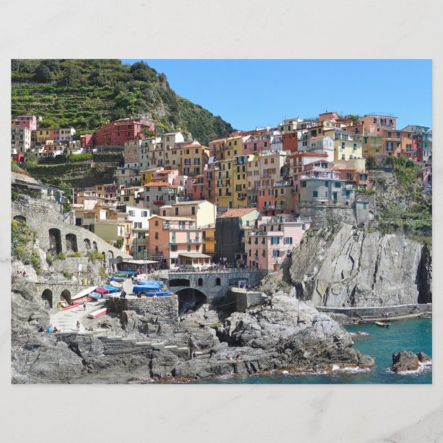 Cinque Terre Italy Scrapbook Paper (Voorkant)