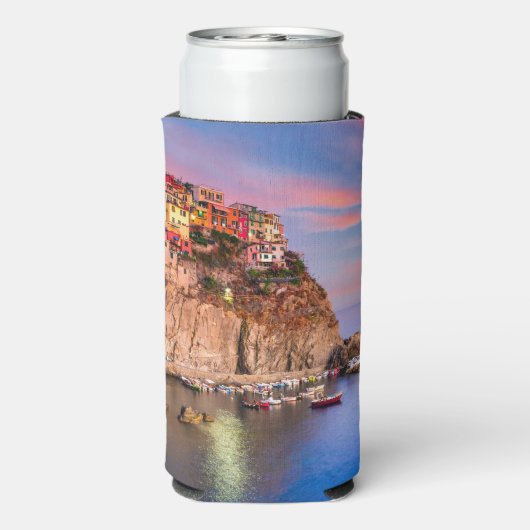 Cinque Terre Italy Seltzer Blikjeskoeler (Seltzer Achterkant)
