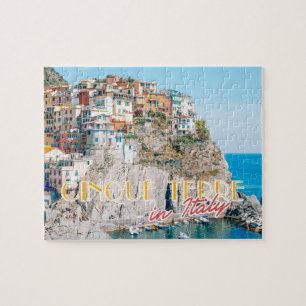 Cinque Terre Italy Summer Travel Briefkaart Legpuzzel