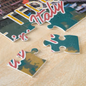 Cinque Terre Italy Summer Travel Briefkaart Legpuzzel (Zijkant)