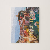 Cinque Terre Italy Summer Travel Briefkaart Legpuzzel (Verticaal)