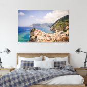 Cinque Terre Italy, Vernazza Village Canvas Print (Insitu (Slaapkamer))