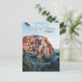 Cinque Terre Italy Waterverf  Briefkaart (Staand voorkant)