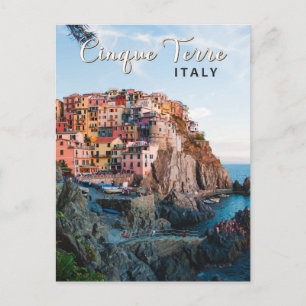 Cinque Terre Italy Waterverf  Briefkaart