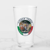 Cinque Terre Italy Waterverf  Cirkel Glas (Voorkant)