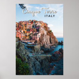 Cinque Terre Italy Waterverf  Poster