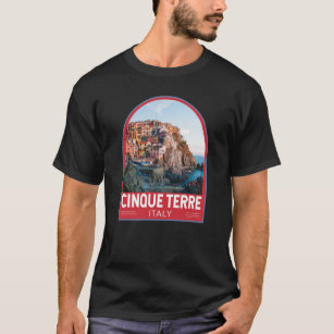 Cinque Terre Italy Waterverf  T-shirt