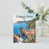 Cinque Terre Kustpad Italië Briefkaart (Staand voorkant)