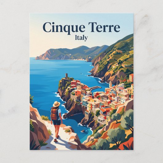 Cinque Terre Kustpad Italië Briefkaart (Voorkant)