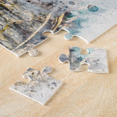 Cinque Terre Liguria Italië scène waterverf zomer Legpuzzel (Zijkant)