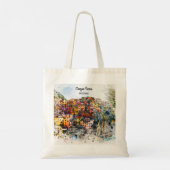 Cinque Terre Liguria Italië scène waterverf zomer Tote Bag (Achterkant)