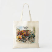 Cinque Terre Liguria Italië scène waterverf zomer Tote Bag (Voorkant)