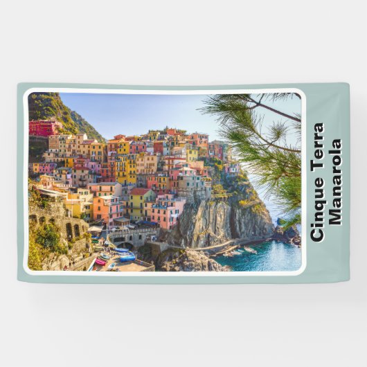 Cinque Terre Manarola Kuststad Spandoek (Horizontaal)