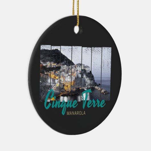 Cinque Terre Manarola Riomaggiore Italiaanse vinta Keramisch Ornament (Rechts)