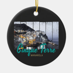 Cinque Terre Manarola Riomaggiore Italiaanse vinta Keramisch Ornament