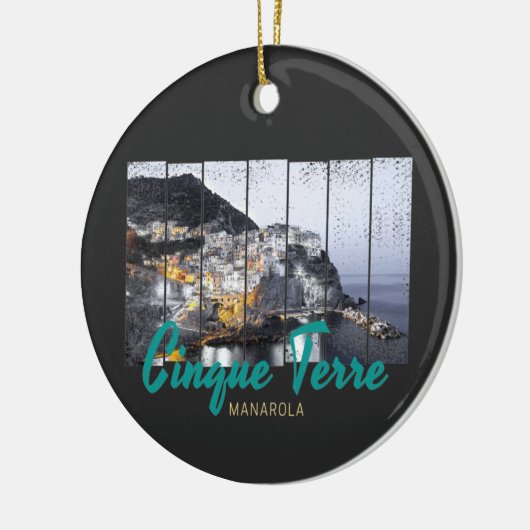 Cinque Terre Manarola Riomaggiore Italiaanse vinta Keramisch Ornament (Links)