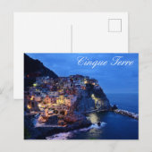Cinque Terre Nightline Briefkaart (Voorkant / Achterkant)
