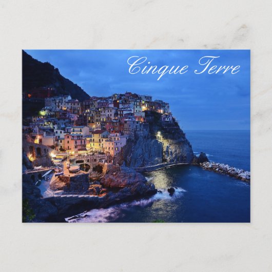 Cinque Terre Nightline Briefkaart (Voorkant)