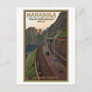 Cinque Terre Railway - Manarola Briefkaart