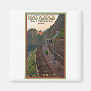 Cinque Terre Railway - Manarola Magneet