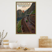 Cinque Terre Railway te Manarola Poster (Keuken)