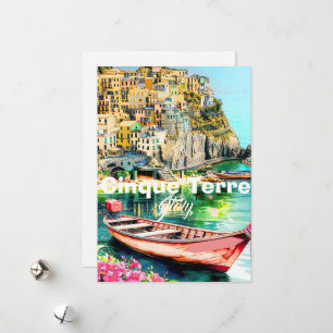 Cinque Terre Reisansichtkaart, Cinque Terre Reizen Feestdagenkaart