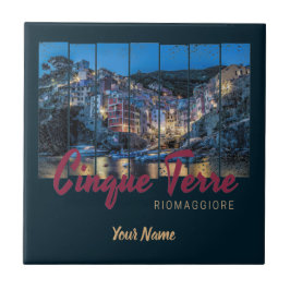 Cinque Terre Riomaggiore Italiaans  souvenir Tegeltje