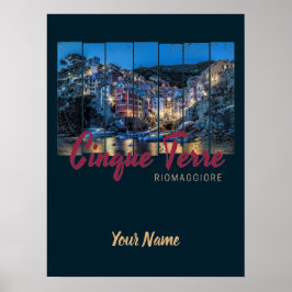 Cinque Terre Riomaggiore Italiaanse  Souvenir Poster