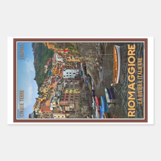 Cinque Terre - Riomaggiore Rechthoekige Sticker (Voorkant)