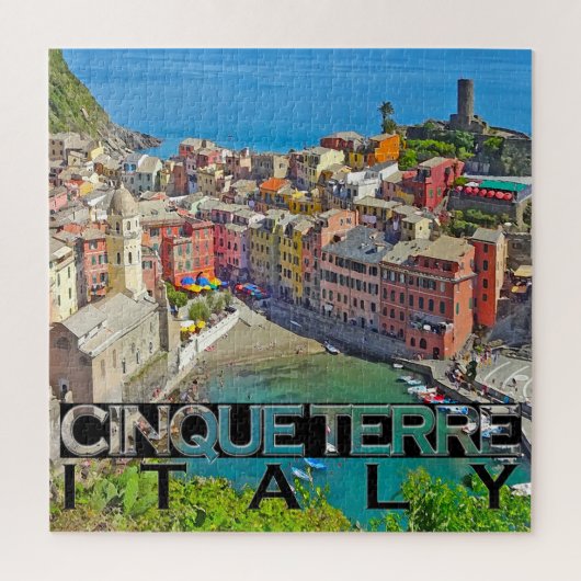 Cinque Terre Square Puzzle Legpuzzel (Verticaal)