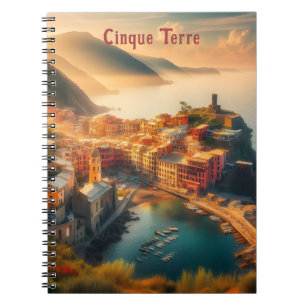 Cinque Terre Strand Italië Vintage Europa Reizen Notitieboek
