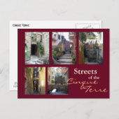Cinque Terre Street Collage Briefkaart (Voorkant / Achterkant)