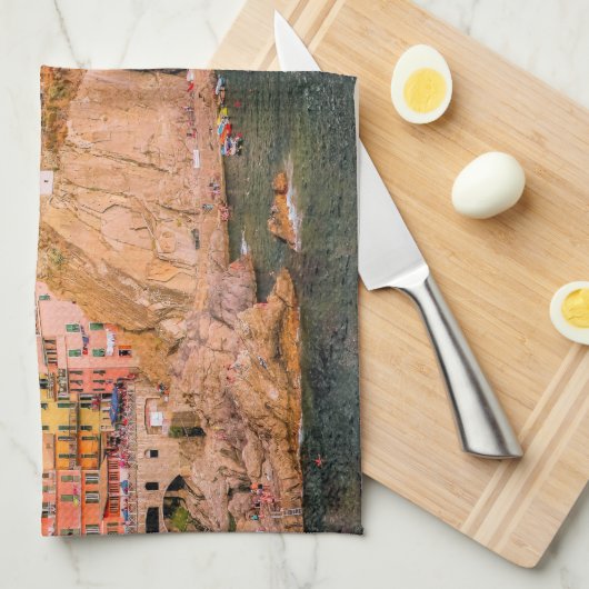 Cinque Terre, Sunset Theedoek (Quarter Fold)