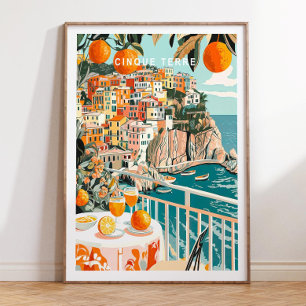 Cinque Terre Travel Poster, Italië Travel Print