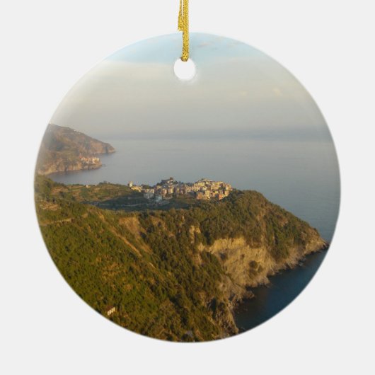 Cinque Terre uit Afar Keramisch Ornament (Achterkant)