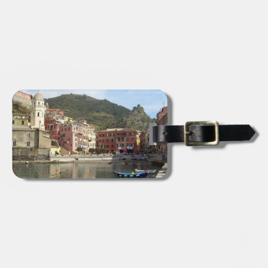 Cinque Terre (Vernazza Harbour) Bagagelabel (Voorkant horizontaal)