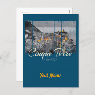 Cinque Terre Vernazza Italië  Souvenir Feestdagenkaart