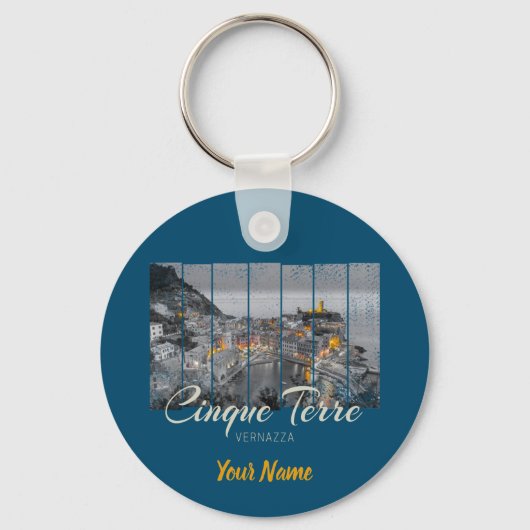Cinque Terre Vernazza Italië  Souvenir Sleutelhanger (Voorkant)