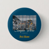 Cinque Terre Vernazza Italien  Souvenir Ronde Button 5,7 Cm (Voorkant)