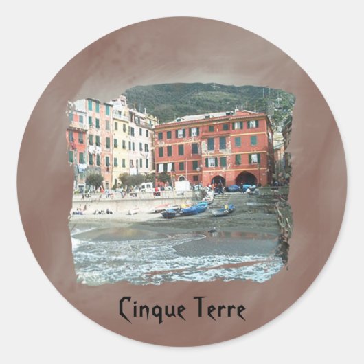 Cinque Terre - Vernazza Ronde Sticker (Voorkant)