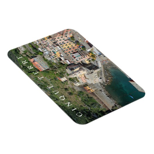 Cinque Terre Vernazza uitzicht koelkastmagneet Magneet (Rechterzijde)
