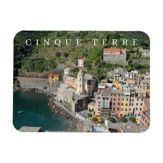 Cinque Terre Vernazza uitzicht koelkastmagneet Magneet (Horizontaal)