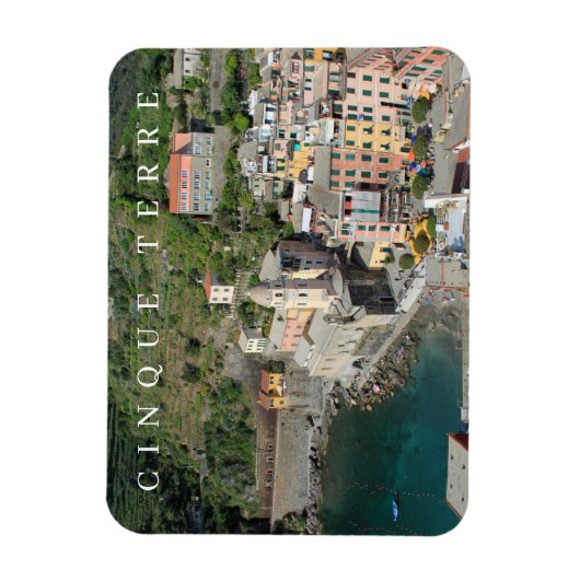 Cinque Terre Vernazza uitzicht koelkastmagneet Magneet (Verticaal)