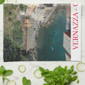 Cinque Terre Vernazza uitzicht theedoek (Gevouwen)
