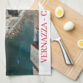 Cinque Terre Vernazza uitzicht theedoek (Quarter Fold)