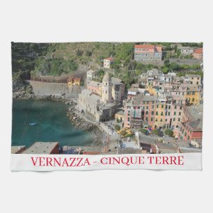 Cinque Terre Vernazza uitzicht theedoek