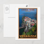 Cinque Terre - Vernazza van boven Briefkaart (Voorkant / Achterkant)