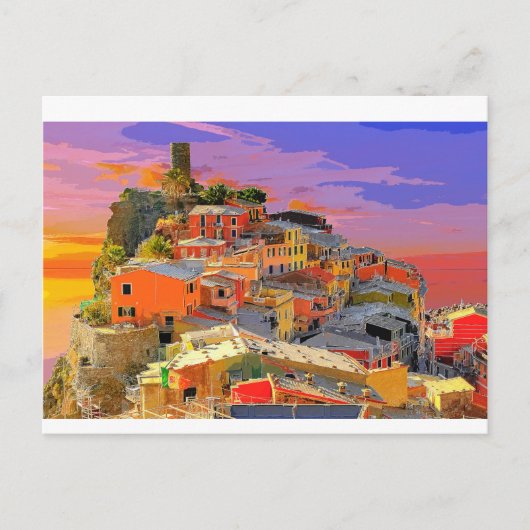 Cinque Terre Vernazza Village Italië Briefkaart (Voorkant)